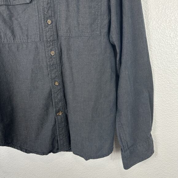 Carhartt Shirt Men Small Loose Fit Midweight Blue Chambray Long Sleeve Workwear - Picture 4 of 8